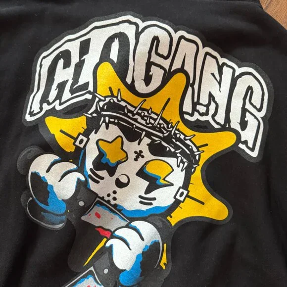 A Lil Glory Hoodie (Black)Iconic logos of Rapper Chief Keef and his label Glo-Ga